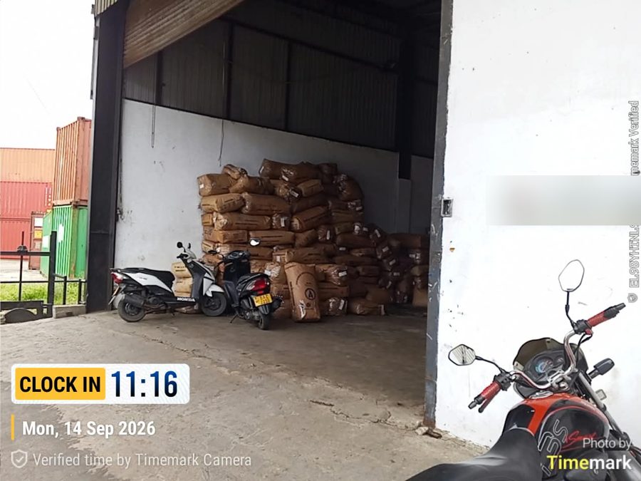 Tea batch warehouse arrival